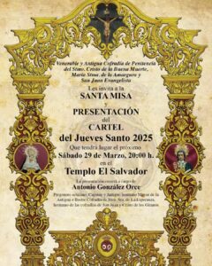 Presentación Cartel Jueves Santo 2025 @ Templo El Salvador